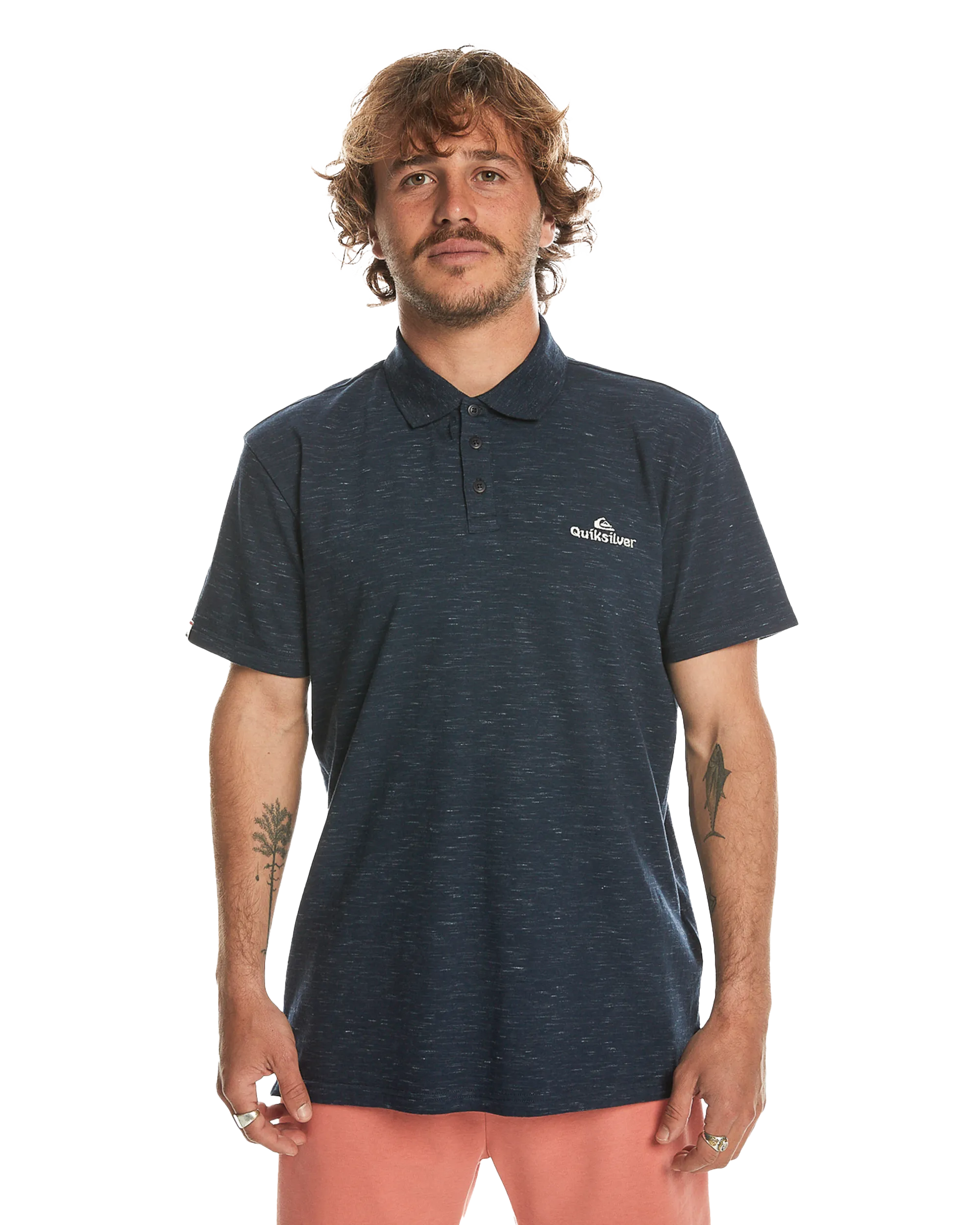 Stretch Polo Shirt in Navy Blazer