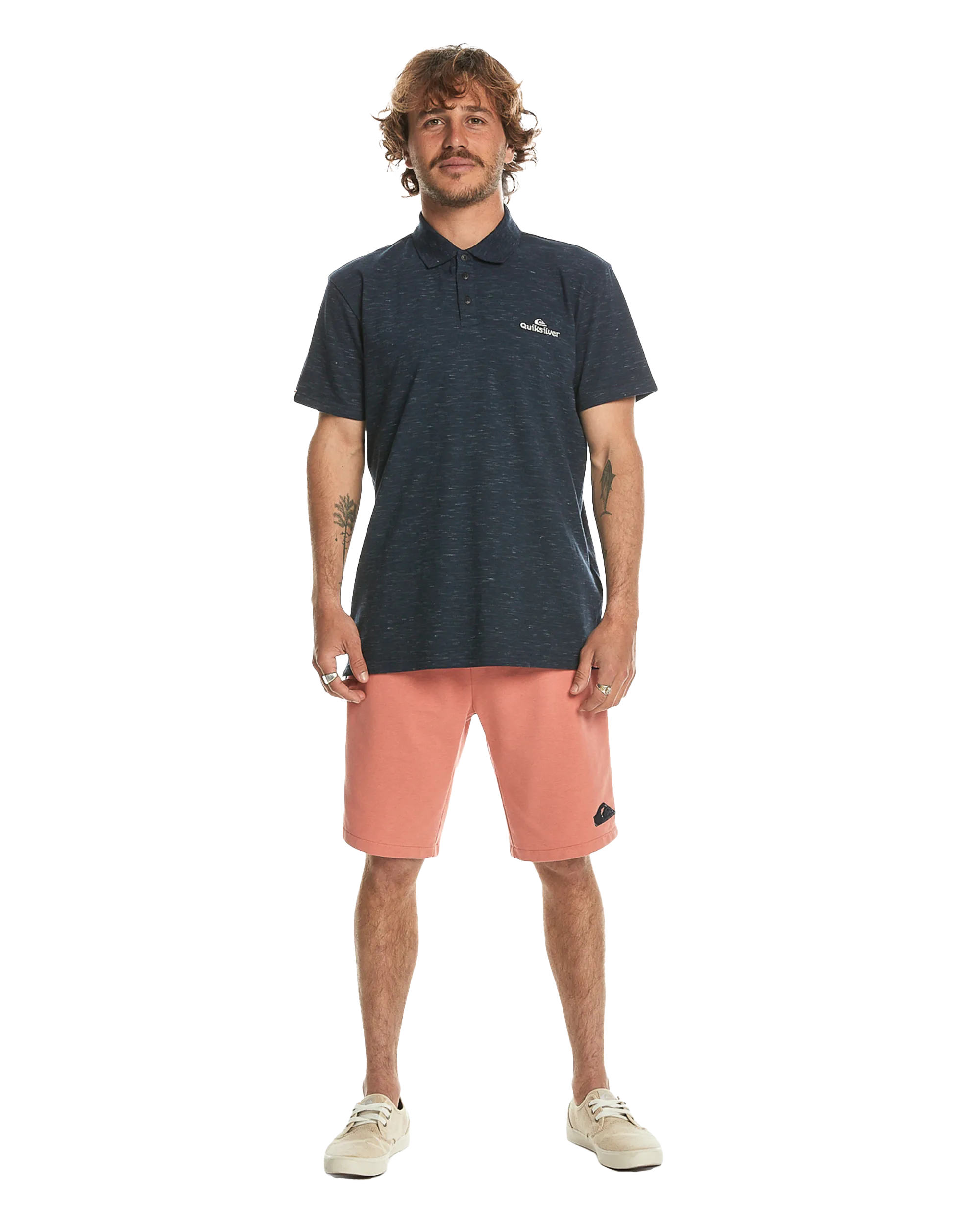Stretch Polo Shirt in Navy Blazer