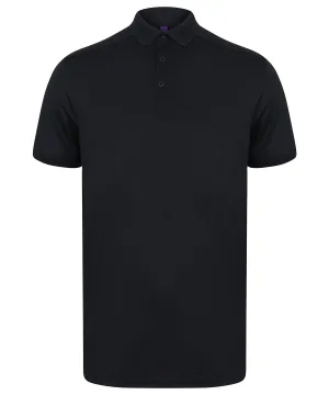 Stretch polo shirt with wicking finish (slim fit) | Navy