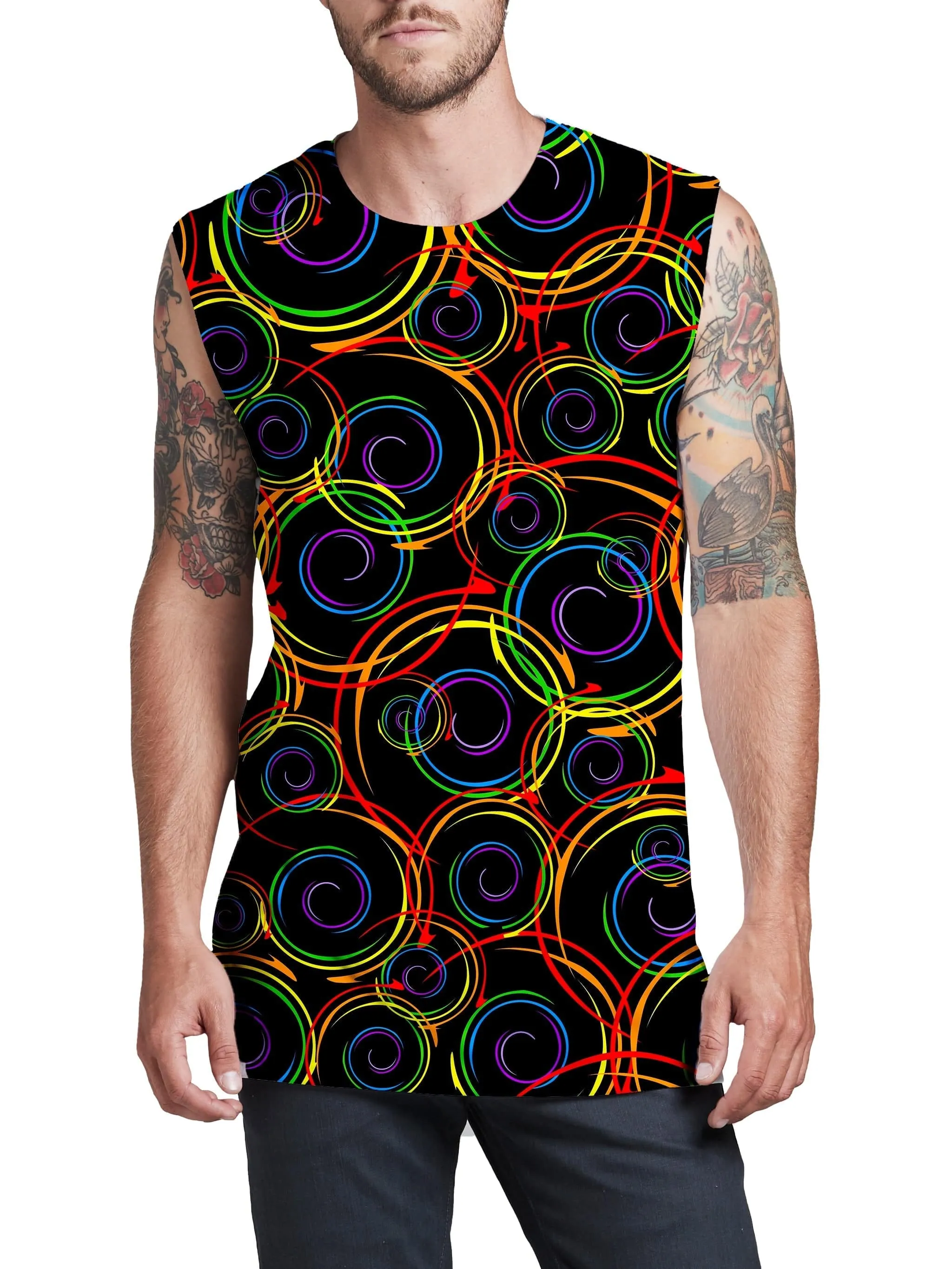 Swirl Abstract Men's Muscle Tank