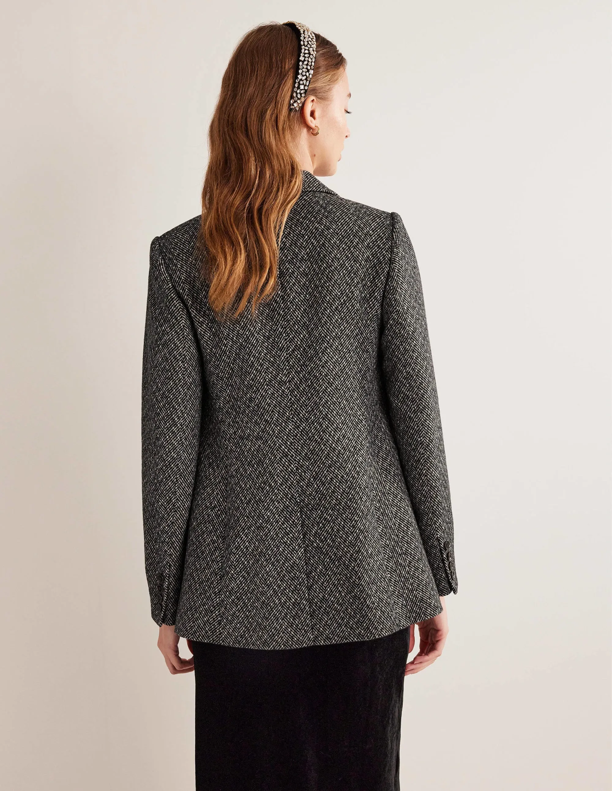 The Brighton Wool Blazer-Herringbone