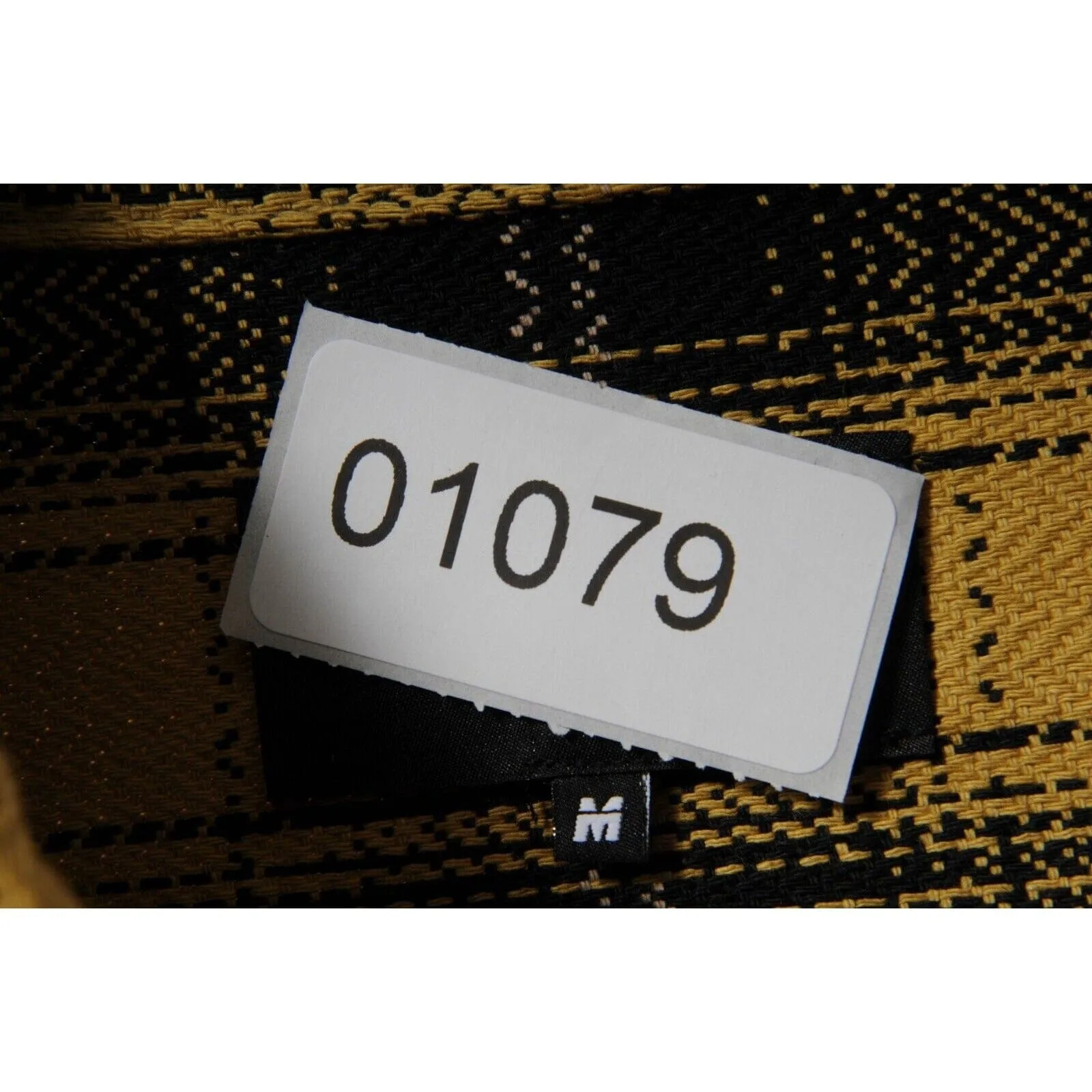 The Dealers Button Down Shirt Yellow Black Plaid Card Print