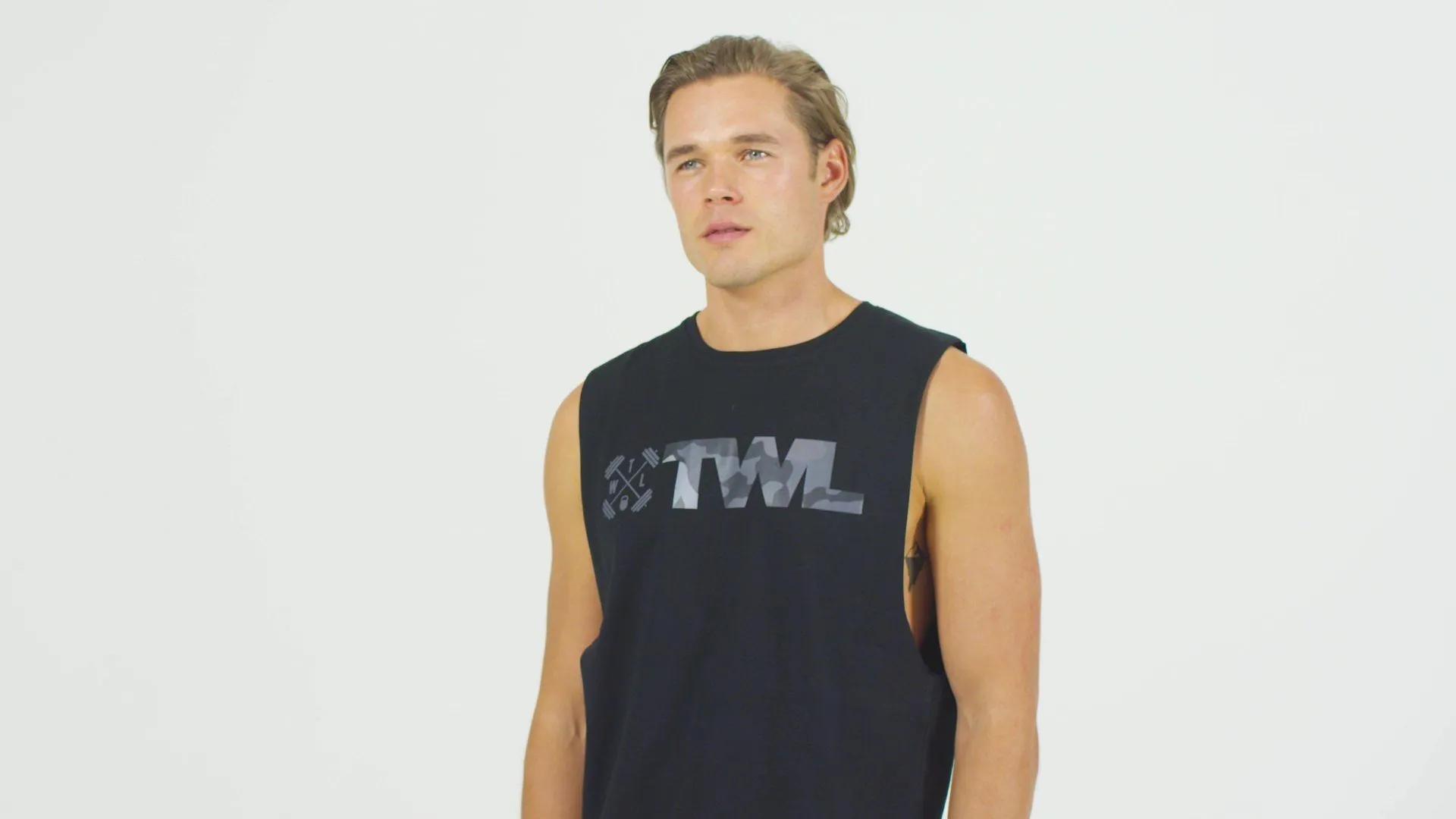 The WOD Life - Men's Classics Gunship Muscle Tank - Black/Camo
