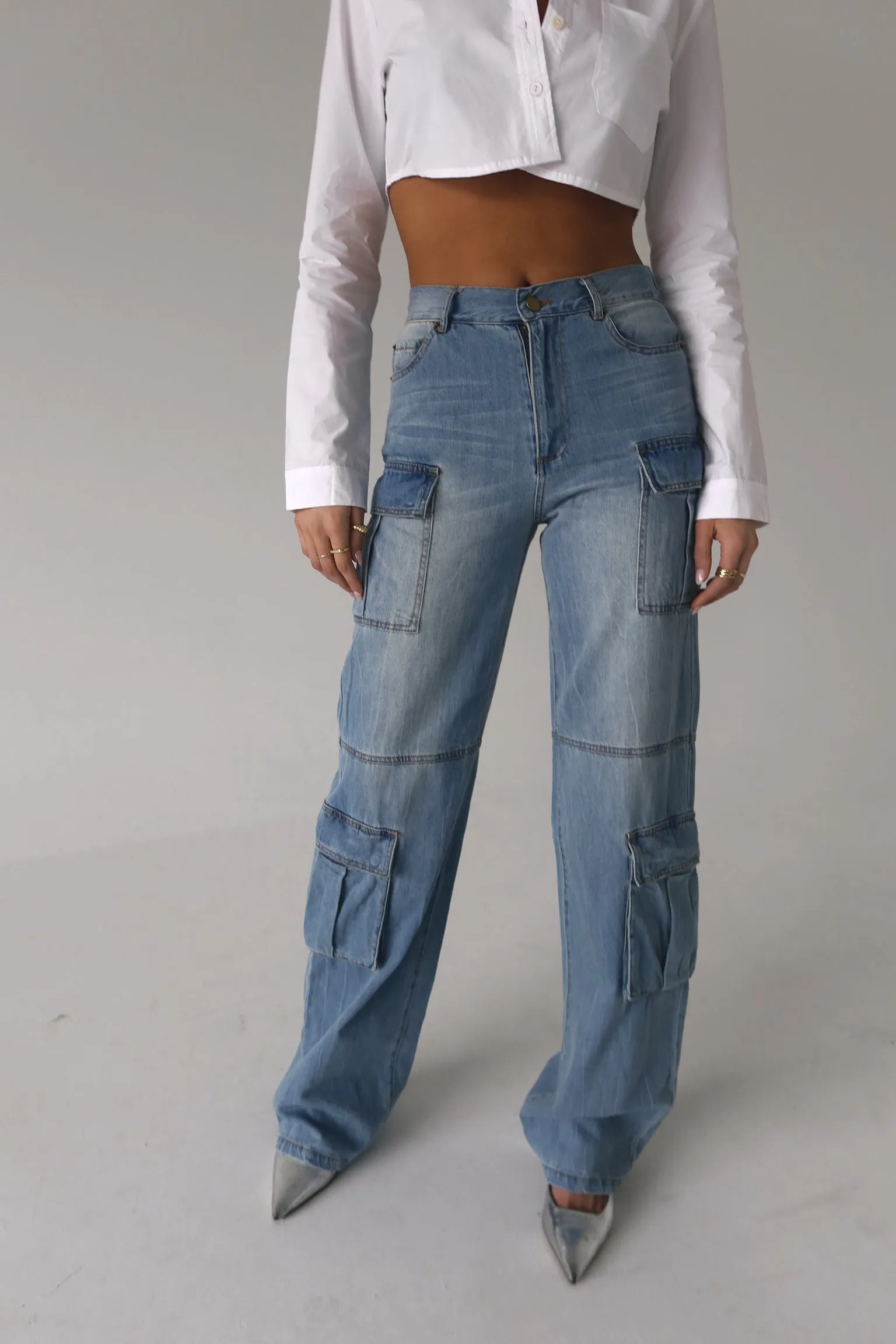 Trinity Denim Cargo Pants