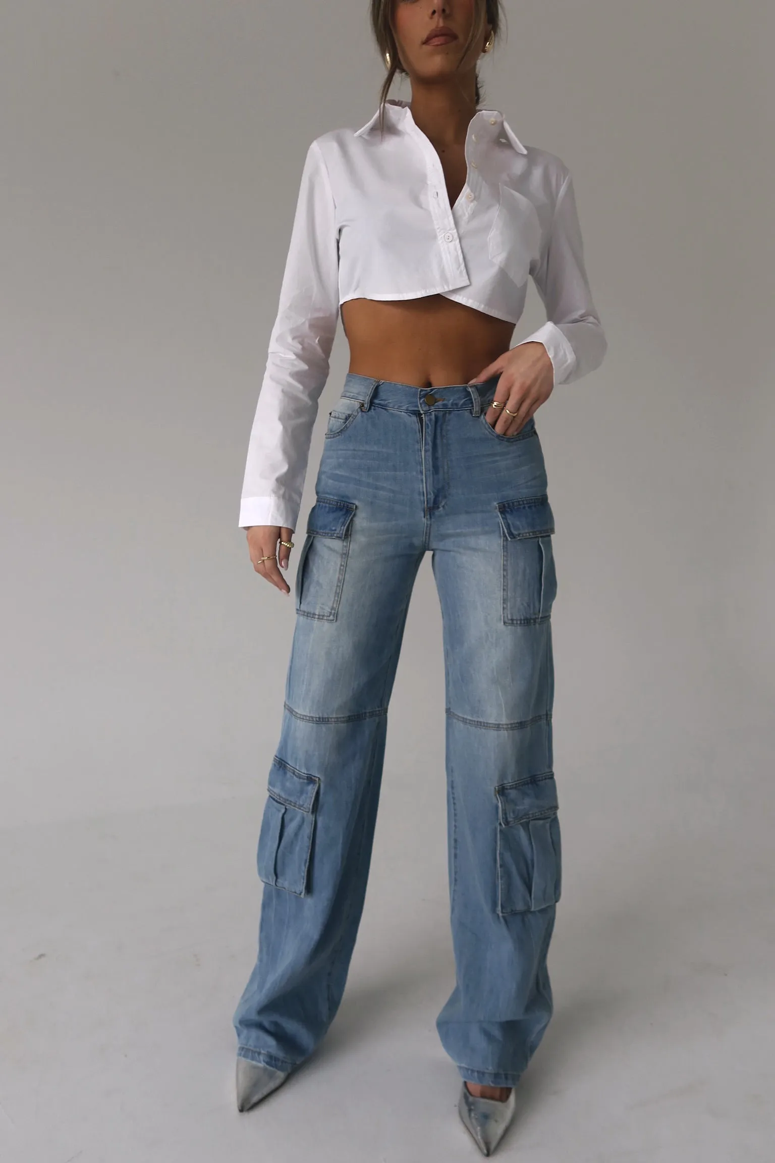 Trinity Denim Cargo Pants