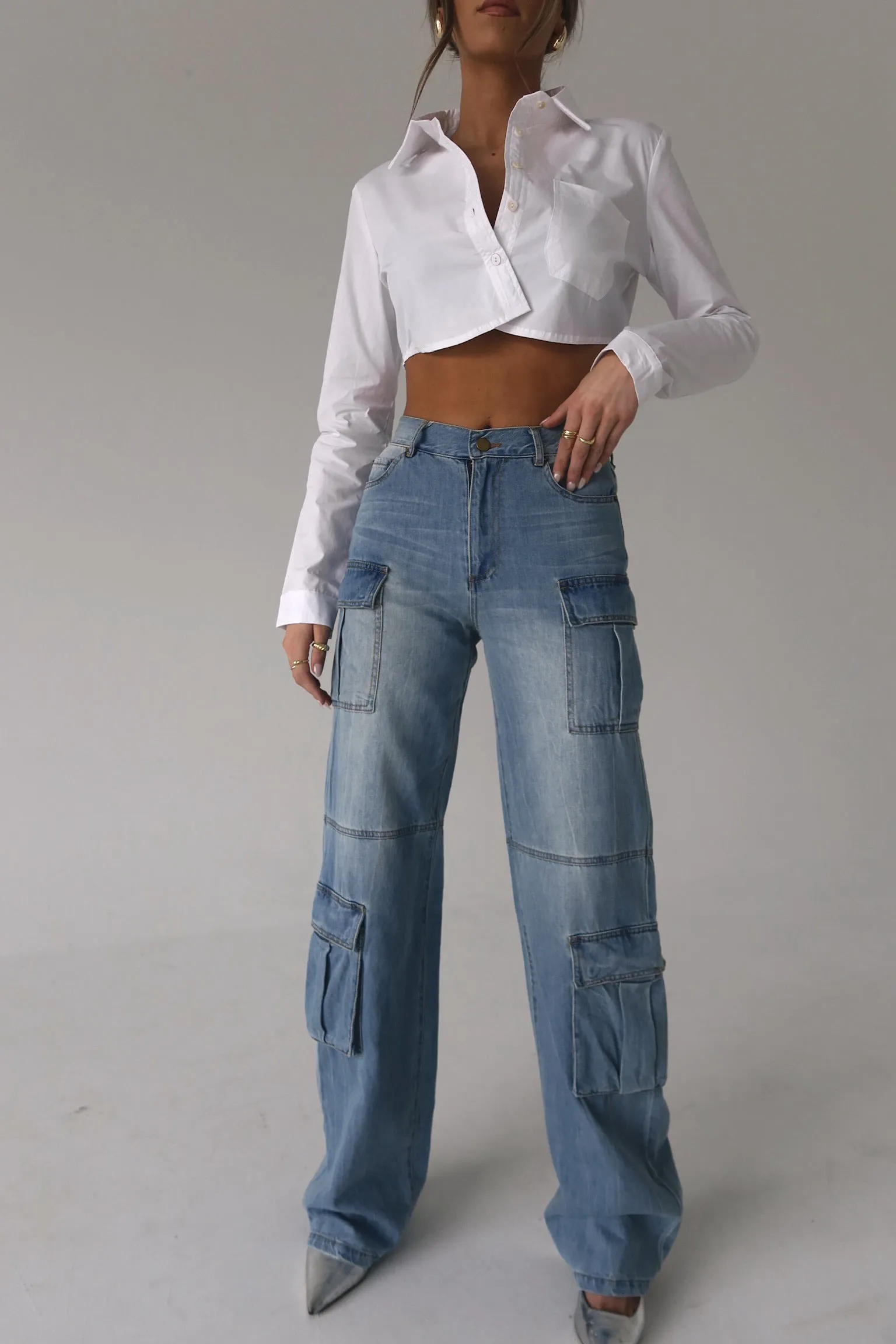 Trinity Denim Cargo Pants