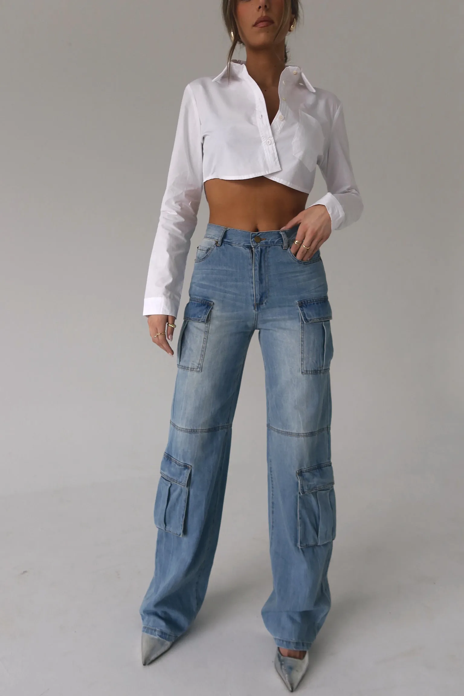 Trinity Denim Cargo Pants
