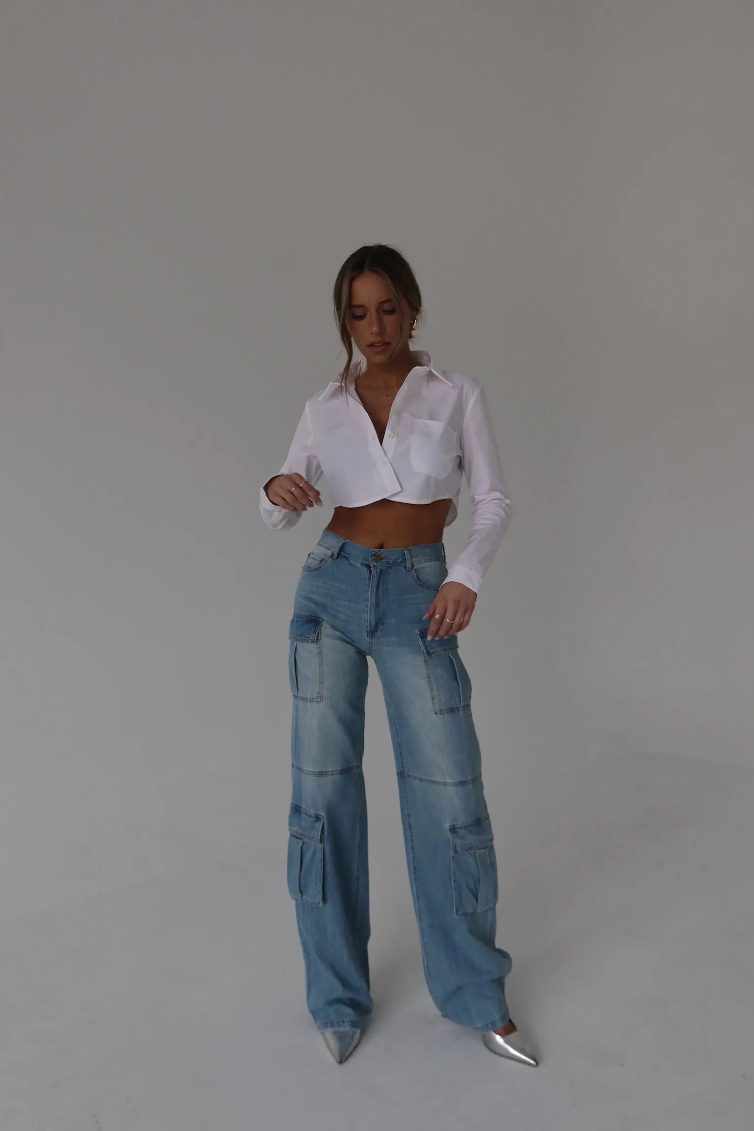 Trinity Denim Cargo Pants