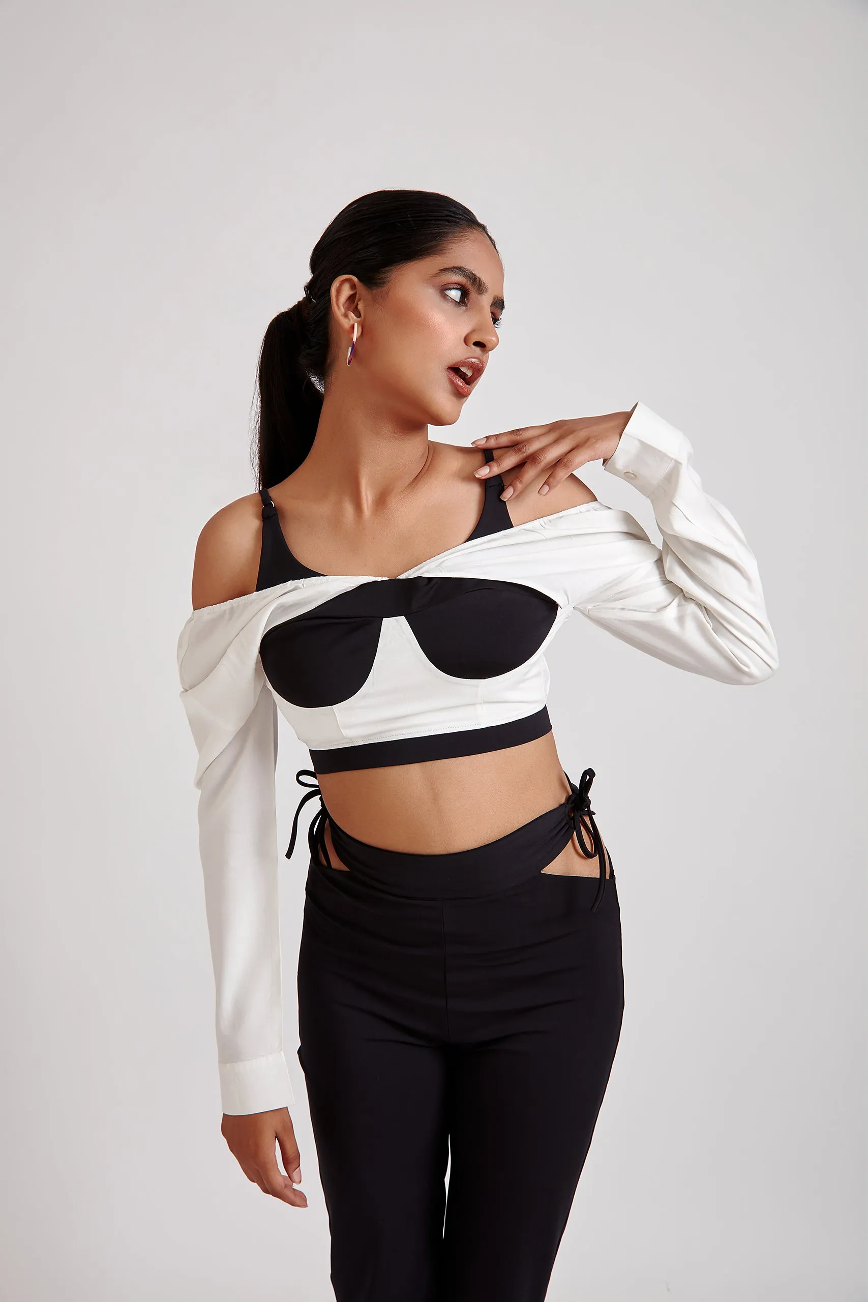 Two-In-One Bralette Shirt Top