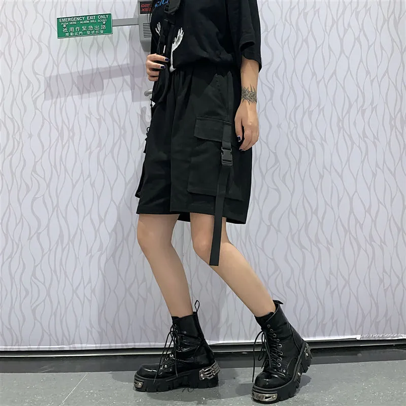 Unisex Knee-length Wide-leg up to Plus Size 4XL Safari Cargo Casual Style