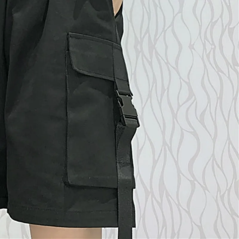 Unisex Knee-length Wide-leg up to Plus Size 4XL Safari Cargo Casual Style