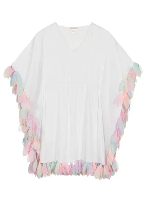 White Cover-Up with Unicorn Petals