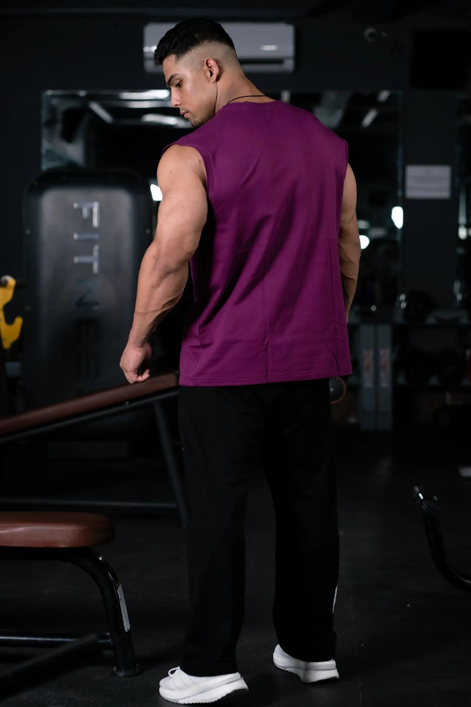 WILD VERVE VINTAGE MUSCLE TANK (MYSTIC PLUM)