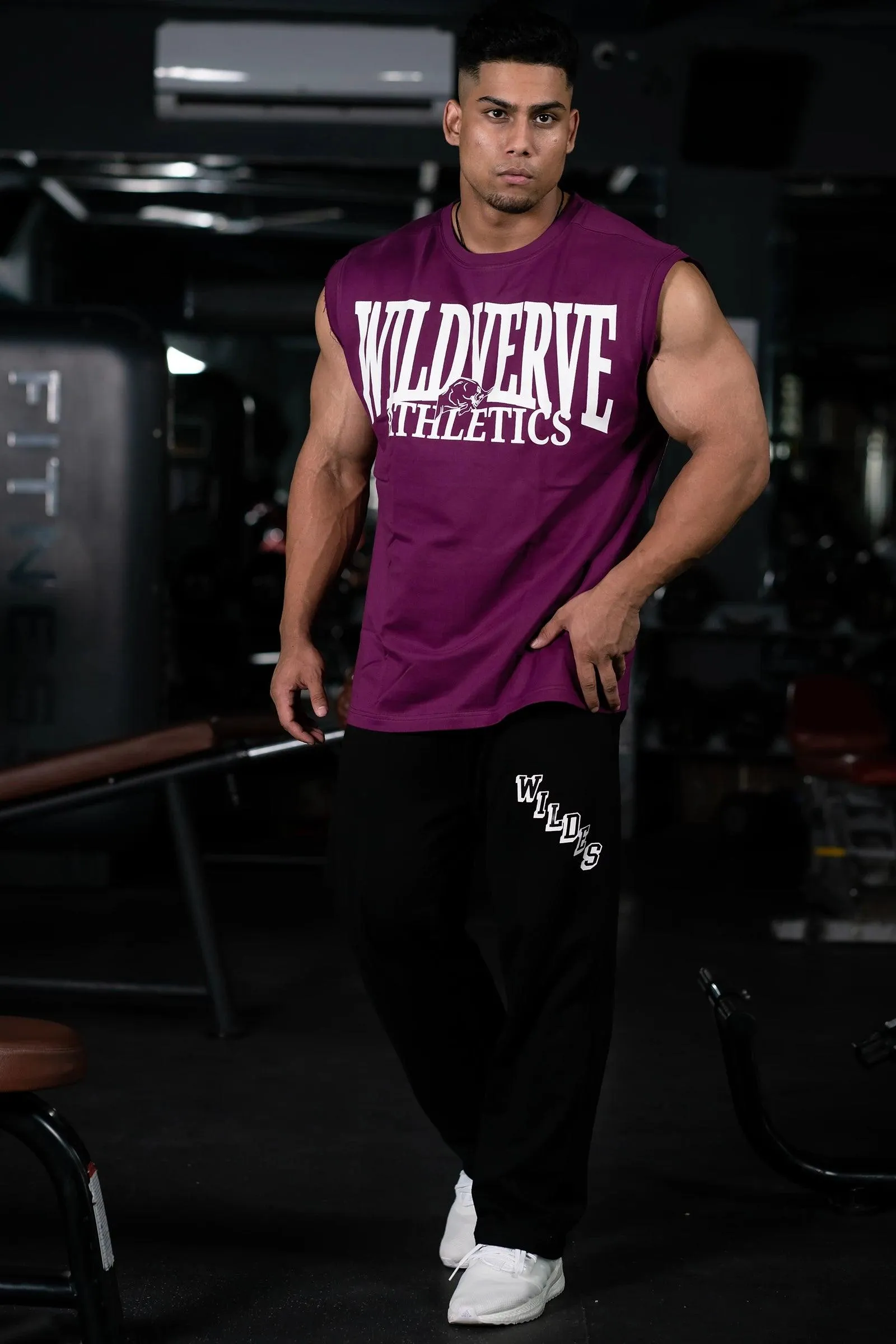 WILD VERVE VINTAGE MUSCLE TANK (MYSTIC PLUM)