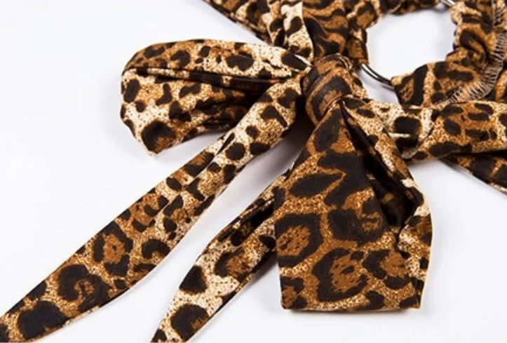 Women's Summer Strap Leopard Deep V-Neck Bra Top