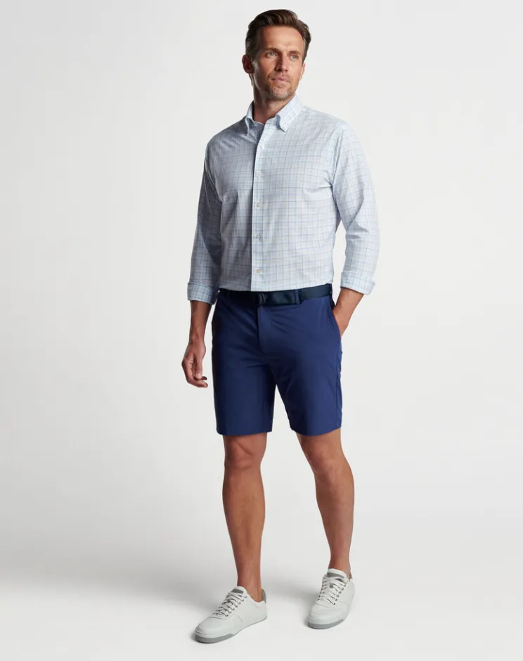 Wynton Perf Poplin Shirt Cascade Blue
