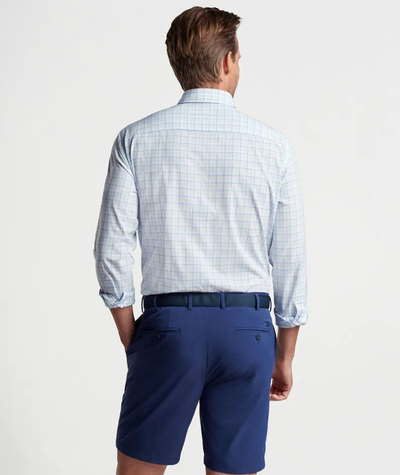 Wynton Perf Poplin Shirt Cascade Blue