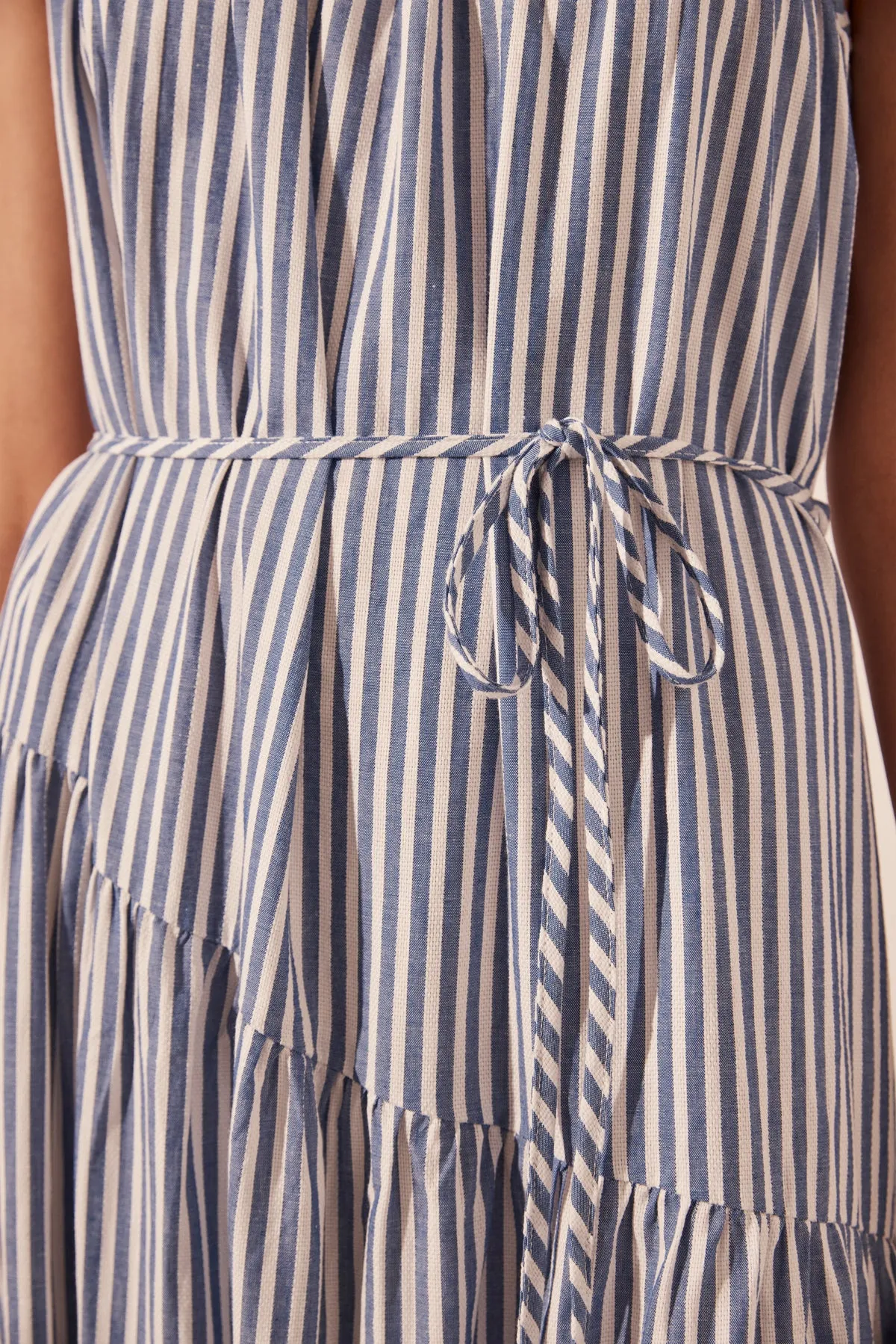 YASMINE ONE SHOULDER TIERED MAXI DRESS