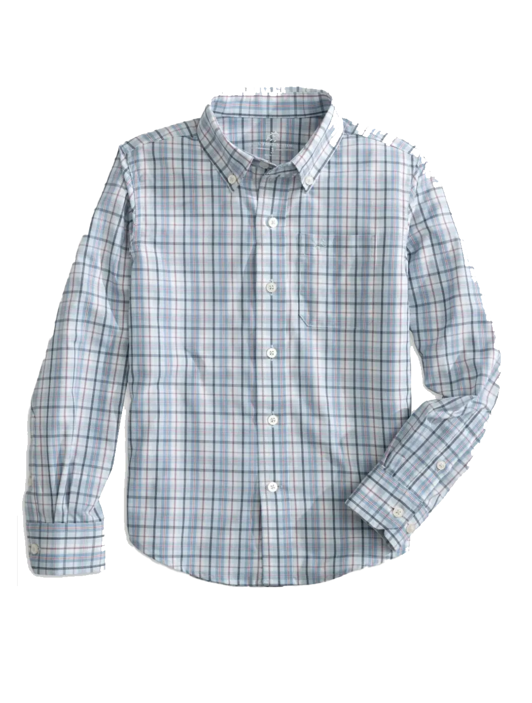 Youth Patton Plaid IC LS Sport Shirt Dream Blue