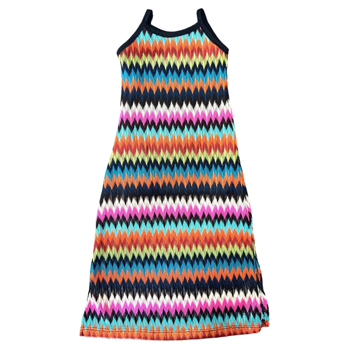 ZIG ZAG SLIT ON THE SIDE MAXI DRESS